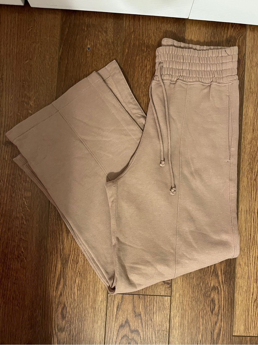 Abercrombie Taupe High waist flare sweatpants